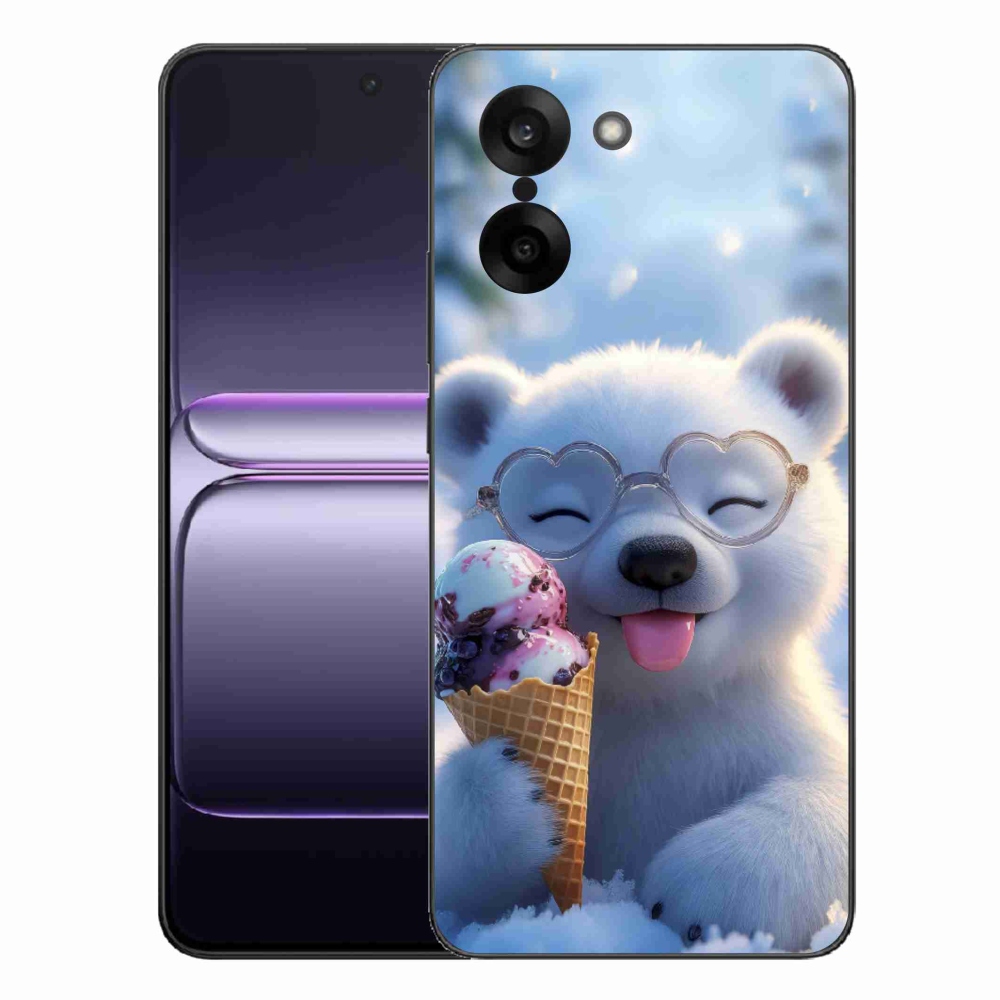 Gélový kryt mmCase na One Plus Nord CE5 - medvedík so zmrzlinou