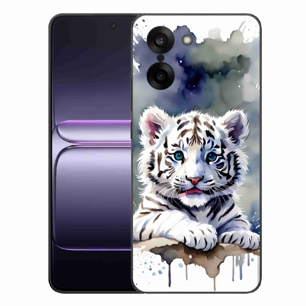 Gélový kryt mmCase na One Plus Nord CE5 - mláďa bieleho tigra