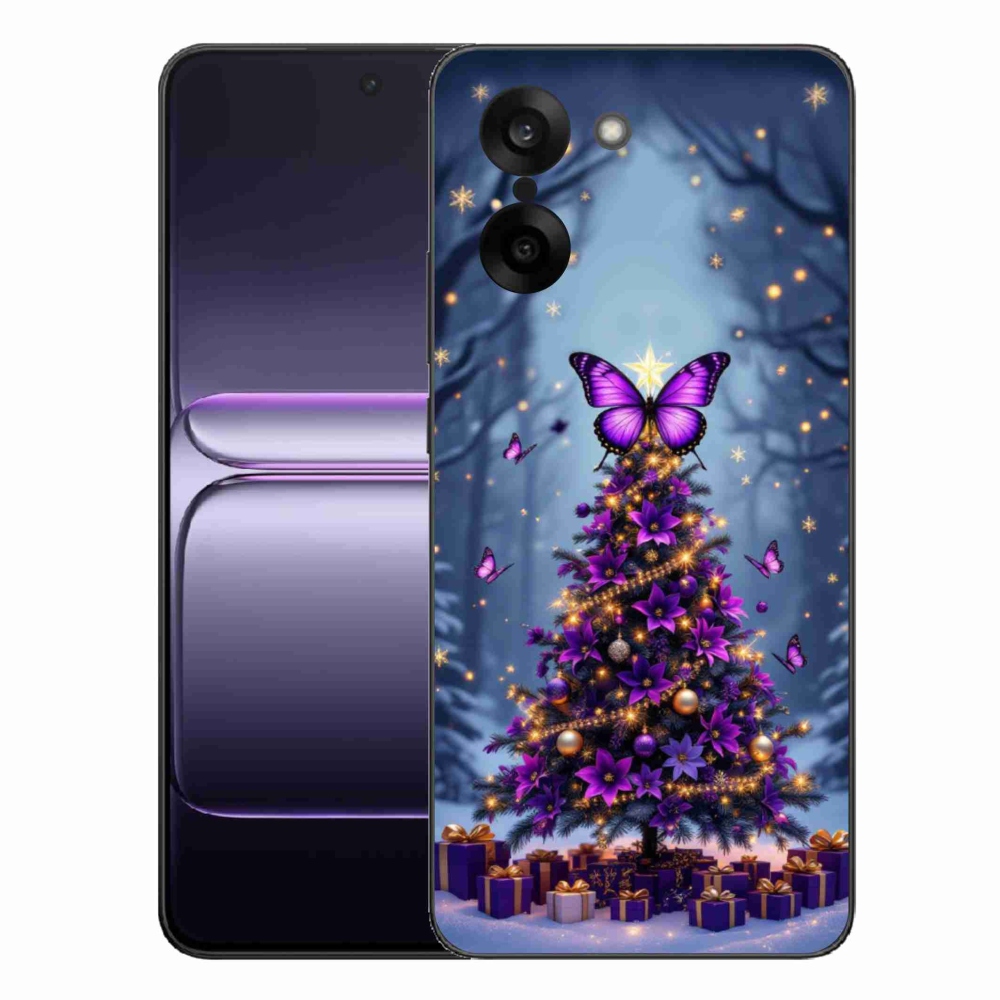 Gélový kryt mmCase na One Plus Nord CE5 - motýlí vianočný stromček