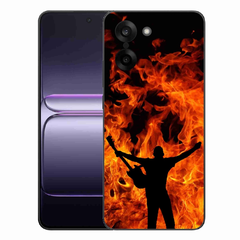 Gélový kryt mmCase na One Plus Nord CE5 - muzikant a oheň