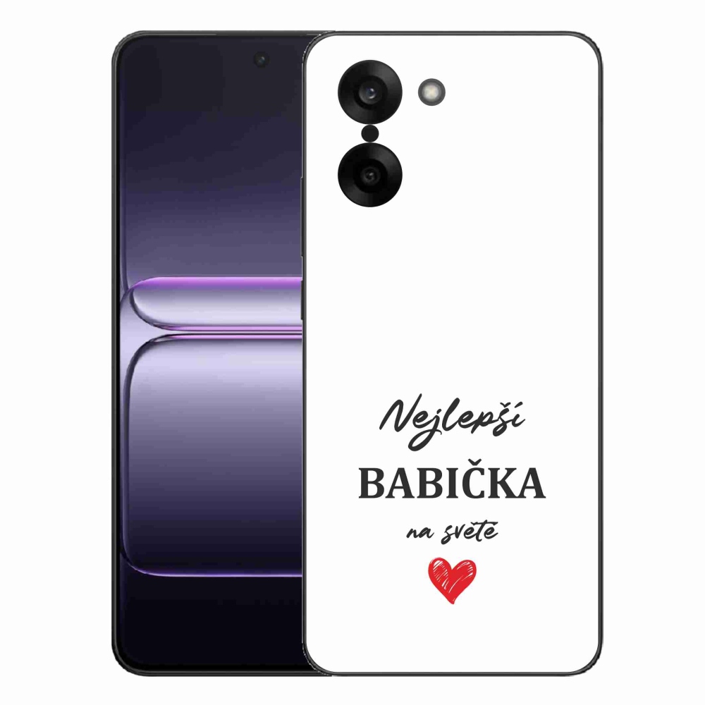 Gélový kryt mmCase na One Plus Nord CE5 - najlepšia babička 1 biele pozadie