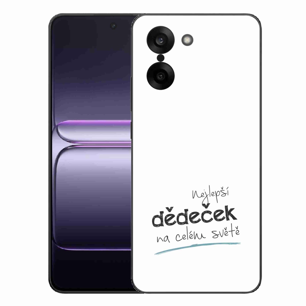 Gélový kryt mmCase na One Plus Nord CE5 - najlepší dedko 3 biele pozadie