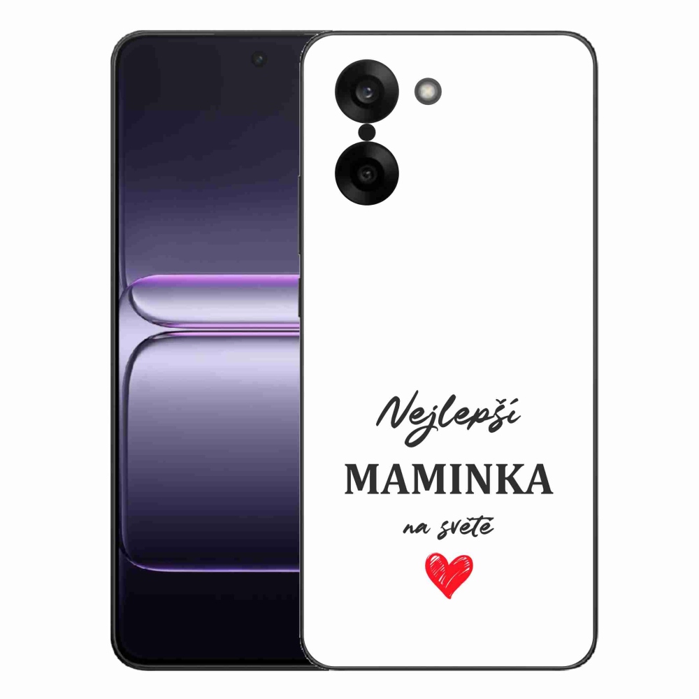 Gélový kryt mmCase na One Plus Nord CE5 - najlepšia mamička 1 biele pozadie
