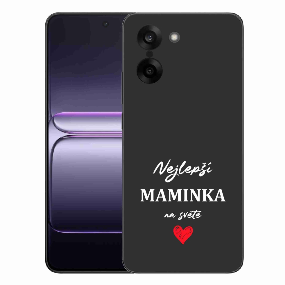 Gélový kryt mmCase na One Plus Nord CE5 - najlepšia mamička 1 čierne pozadie