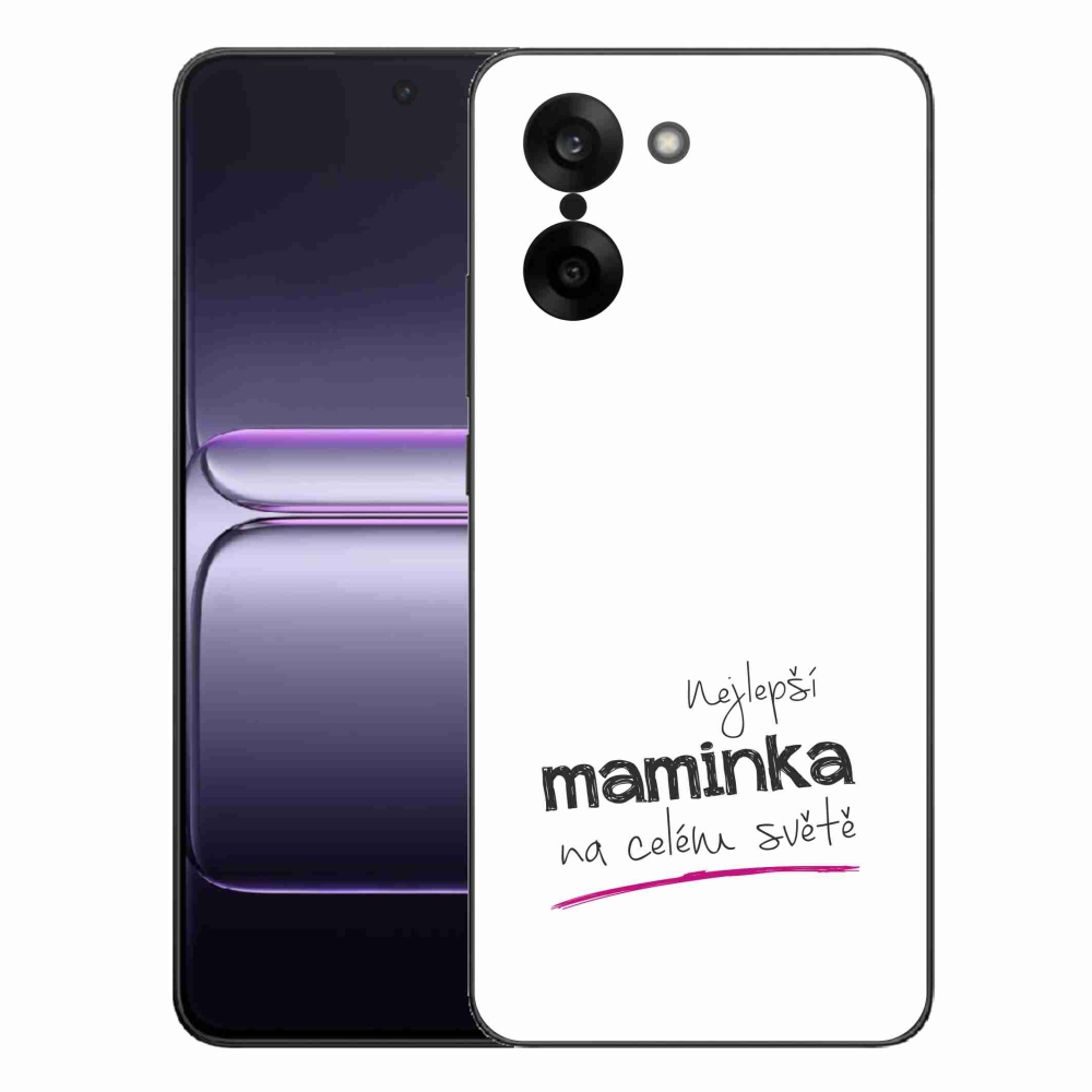 Gélový kryt mmCase na One Plus Nord CE5 - najlepšia mamička 4 biele pozadie