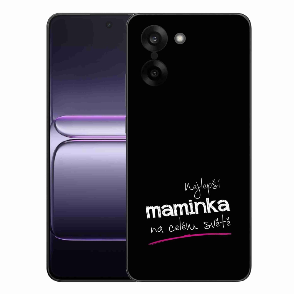 Gélový kryt mmCase na One Plus Nord CE5 - najlepšia mamička 4 čierne pozadie