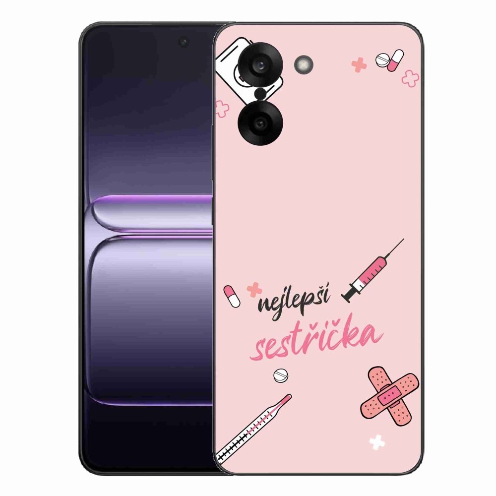 Gélový kryt mmCase na One Plus Nord CE5 - najlepšia sestrička ružové pozadie