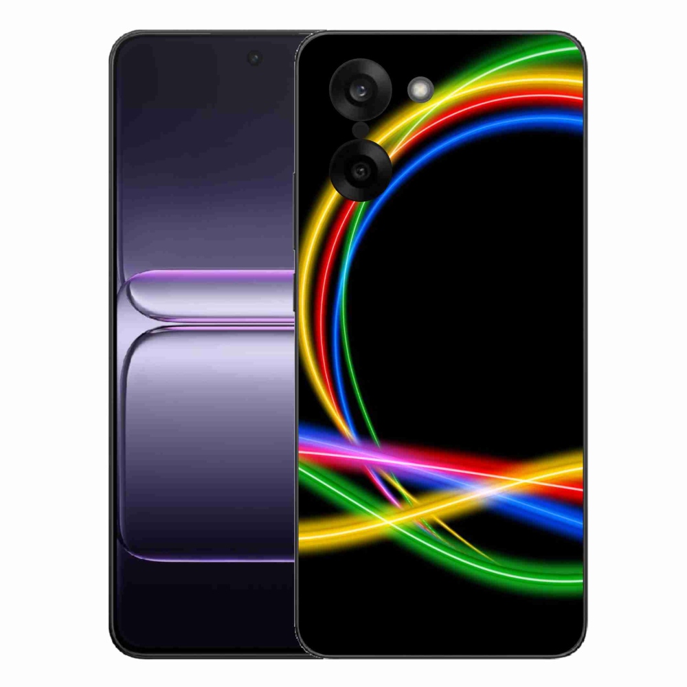 Gélový kryt mmCase na One Plus Nord CE5 - neónové kruhy