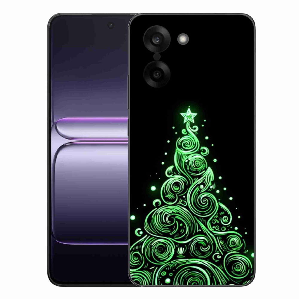 Gélový kryt mmCase na One Plus Nord CE5 - neónový vianočný stromček 3