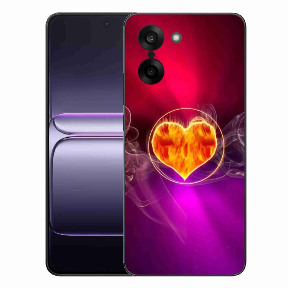 Gélový kryt mmCase na One Plus Nord CE5 - ohnivé srdce