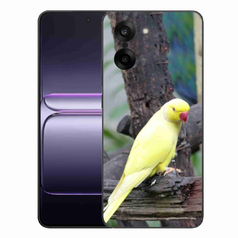 Gélový kryt mmCase na One Plus Nord CE5 - papagáj alexander žltý