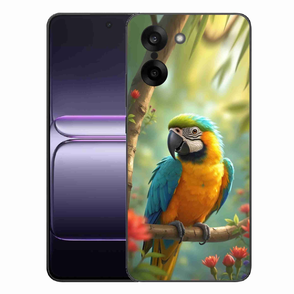 Gélový kryt mmCase na One Plus Nord CE5 - papagáj ara modrožltá