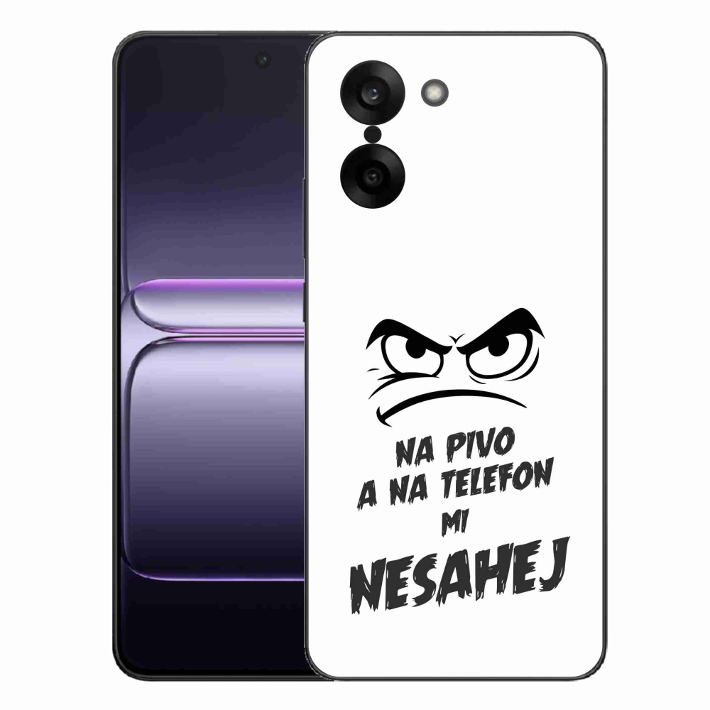 Gélový kryt mmCase na One Plus Nord CE5 - pivný motív 2 biele pozadie