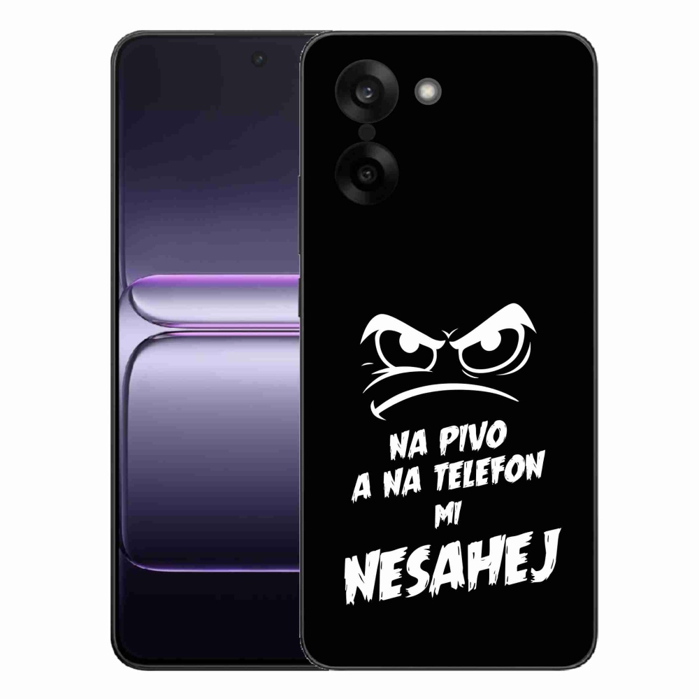 Gélový kryt mmCase na One Plus Nord CE5 - pivný motív 2 čierne pozadie