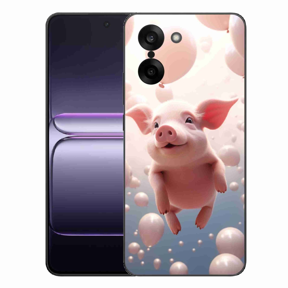 Gélový kryt mmCase na One Plus Nord CE5 - prasiatko s balónikmi