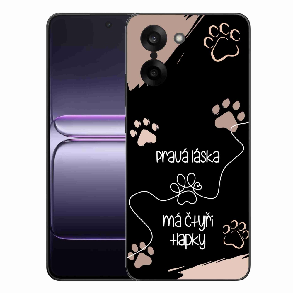 Gélový kryt mmCase na One Plus Nord CE5 - psí motív 1 čierne pozadie