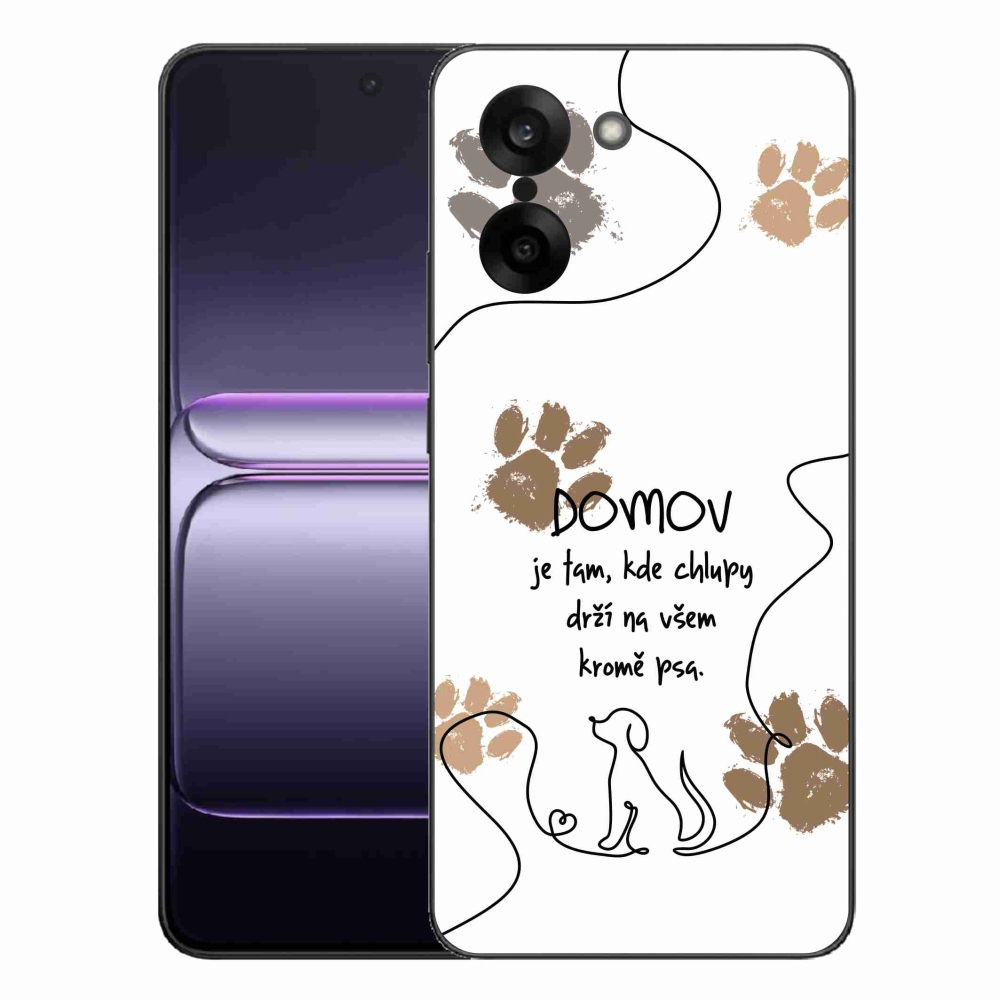 Gélový kryt mmCase na One Plus Nord CE5 - psí motív biele pozadie