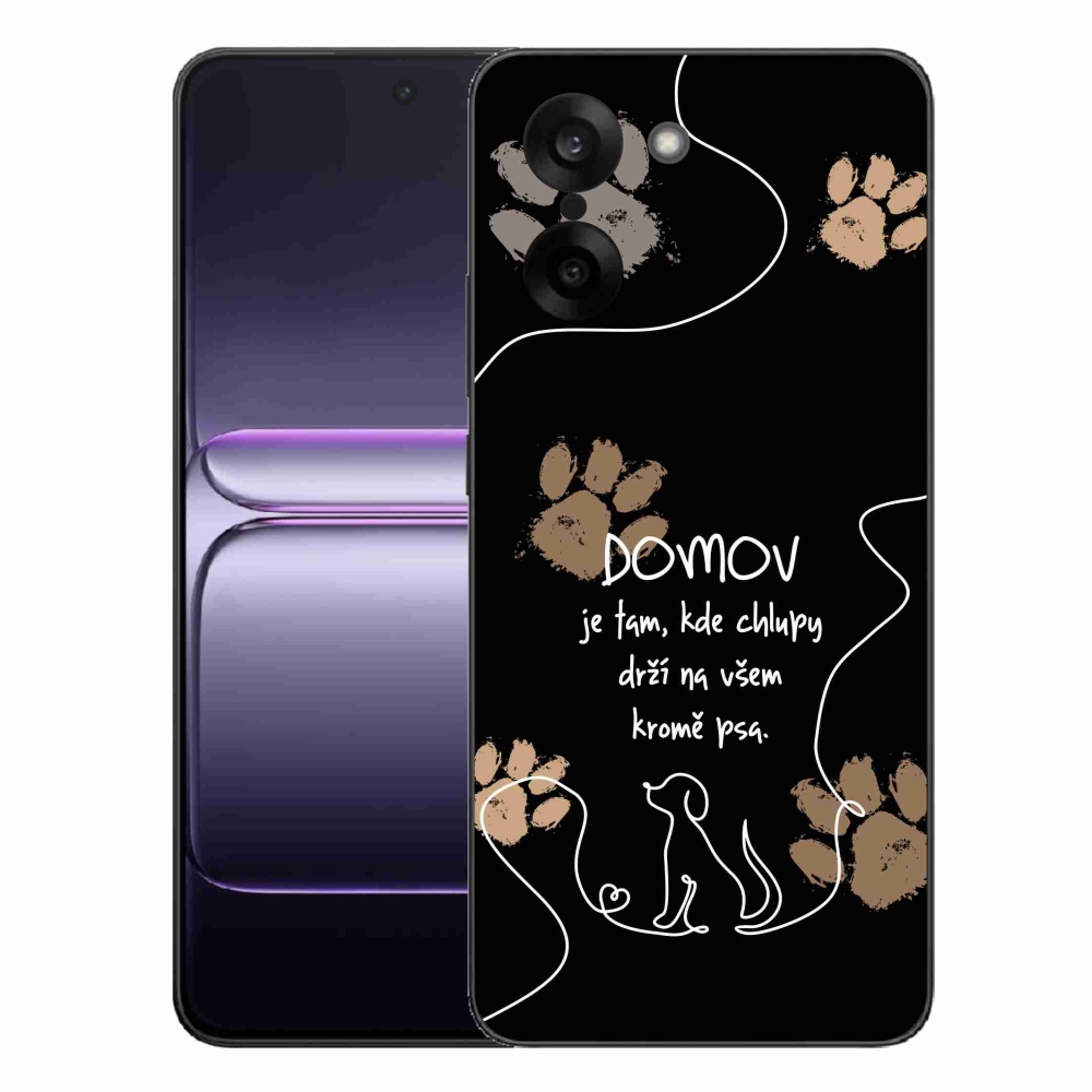 Gélový kryt mmCase na One Plus Nord CE5 - psí motív čierne pozadie