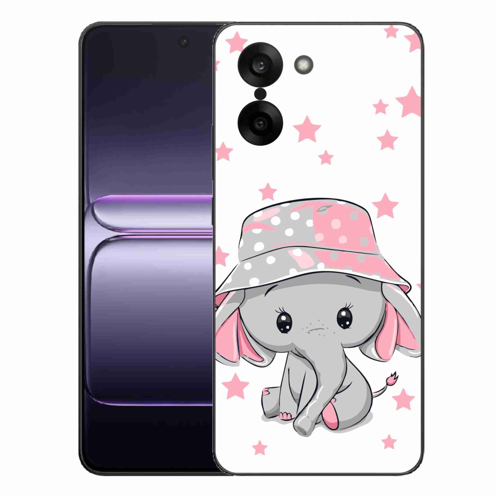 Gélový kryt mmCase na One Plus Nord CE5 - ružový slon