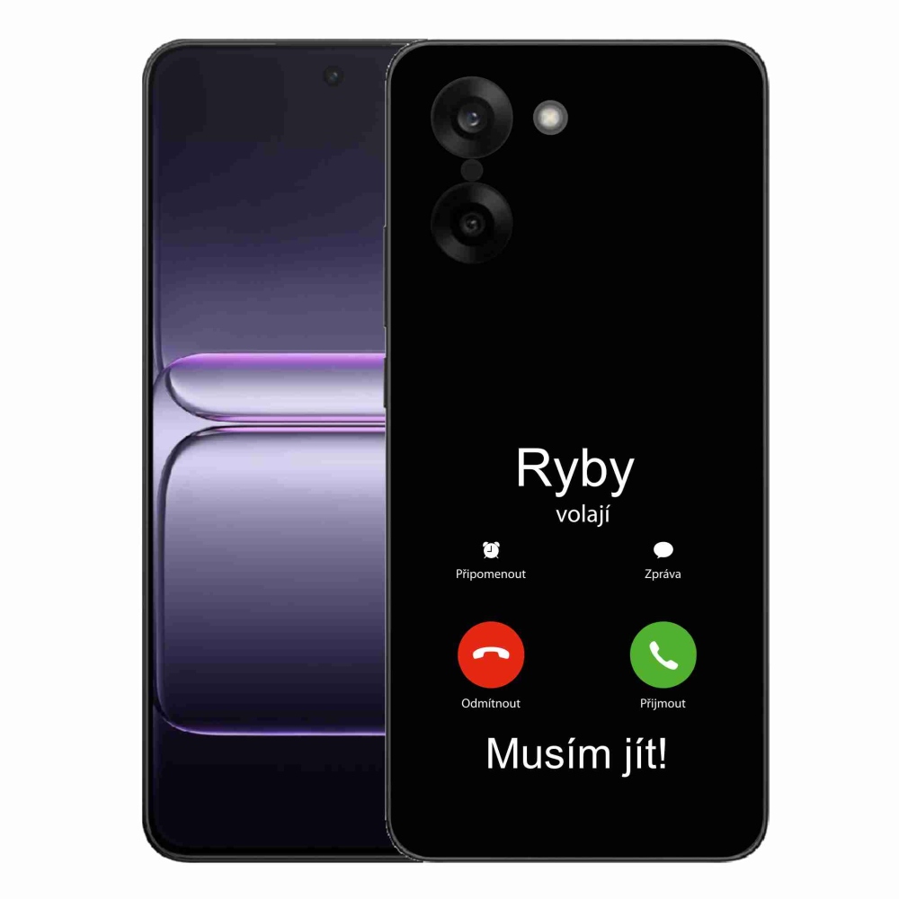 Gélový kryt mmCase na One Plus Nord CE5 - ryby volajú čierne pozadie