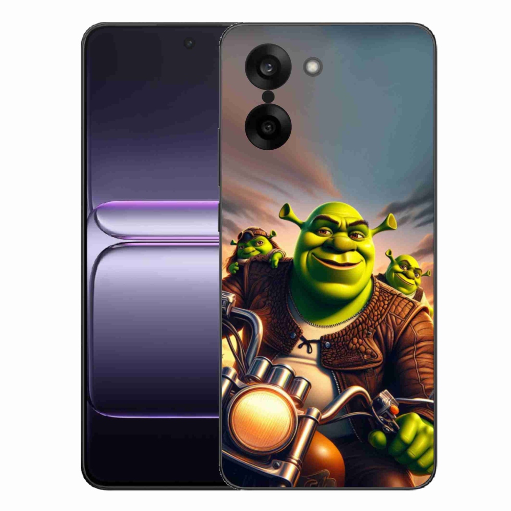 Gélový kryt mmCase na One Plus Nord CE5 - shrek na motorke