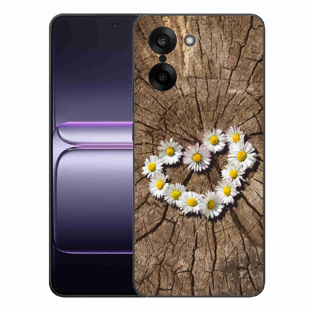 Gélový kryt mmCase na One Plus Nord CE5 - srdce z margaréty