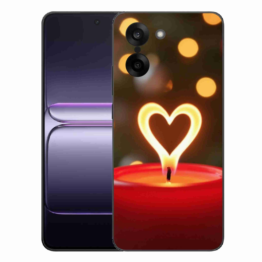 Gélový kryt mmCase na One Plus Nord CE5 - srdce z plameňa