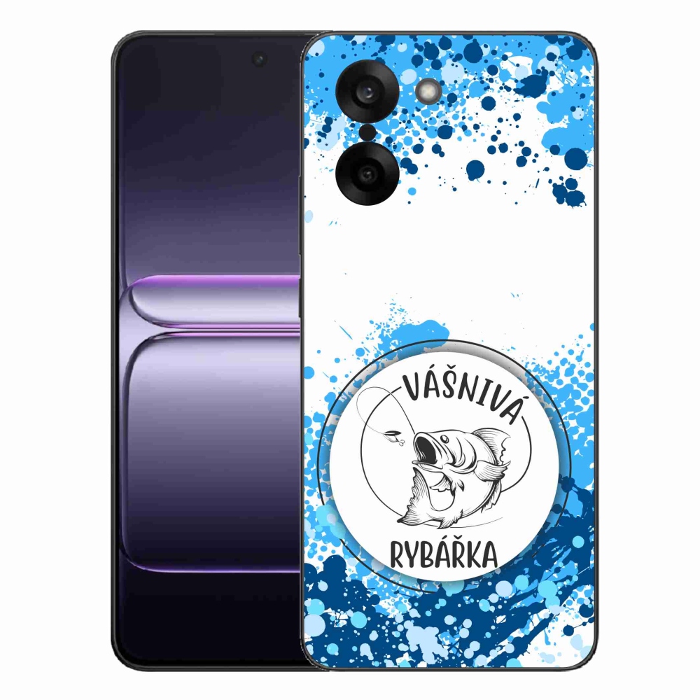 Gélový kryt mmCase na One Plus Nord CE5 - vášnivá rybárka biele pozadie
