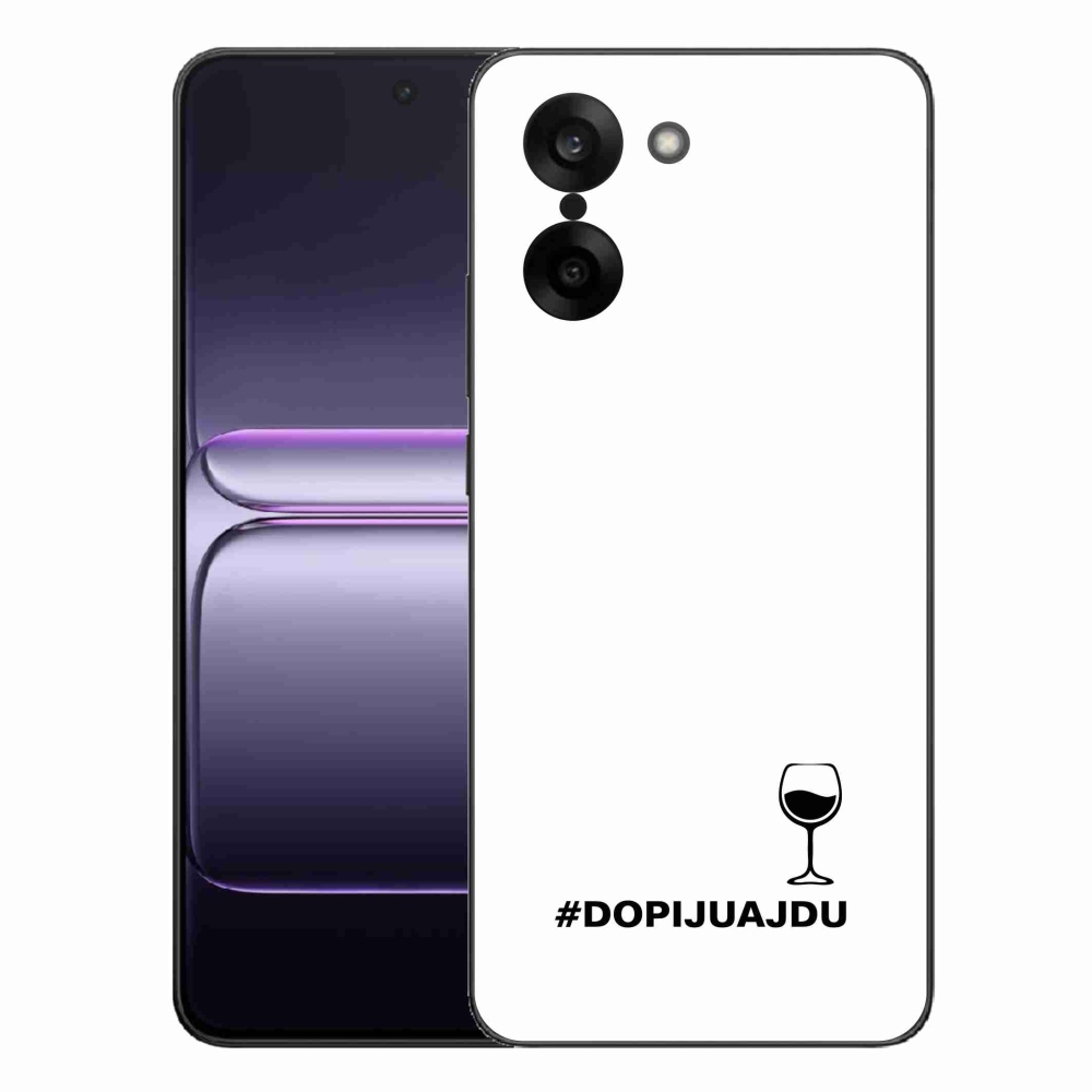 Gélový kryt mmCase na One Plus Nord CE5 - vínny motív biele pozadie