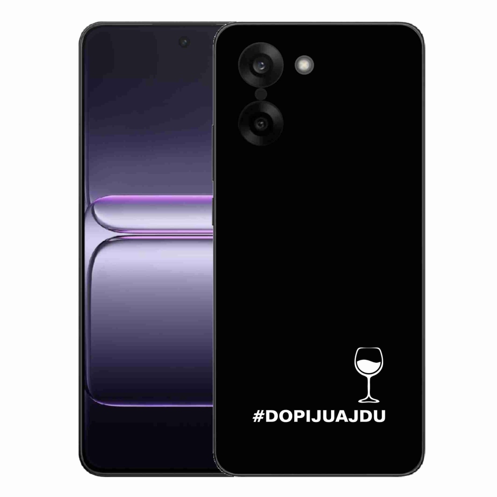 Gélový kryt mmCase na One Plus Nord CE5 - vínny motív čierne pozadie