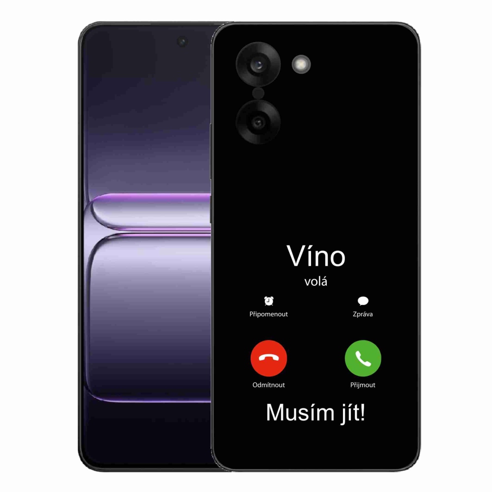 Gélový kryt mmCase na One Plus Nord CE5 - víno volá čierne pozadie