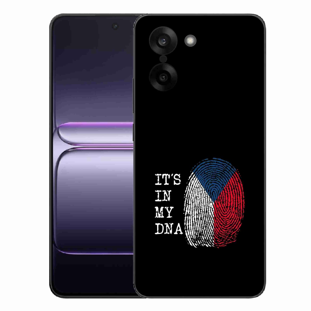 Gélový kryt mmCase na One Plus Nord CE5 - vlajka odtlačok prsta čierne pozadie