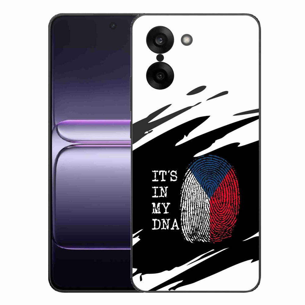 Gélový kryt mmCase na One Plus Nord CE5 - vlajka odtlačok prsta čiernobiele pozadie