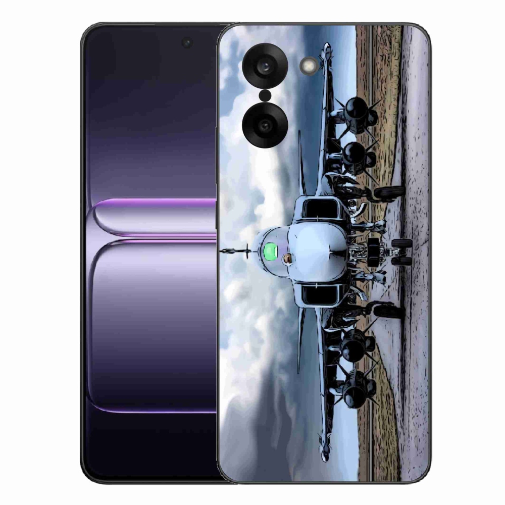 Gélový kryt mmCase na One Plus Nord CE5 - vojenské lietadlo