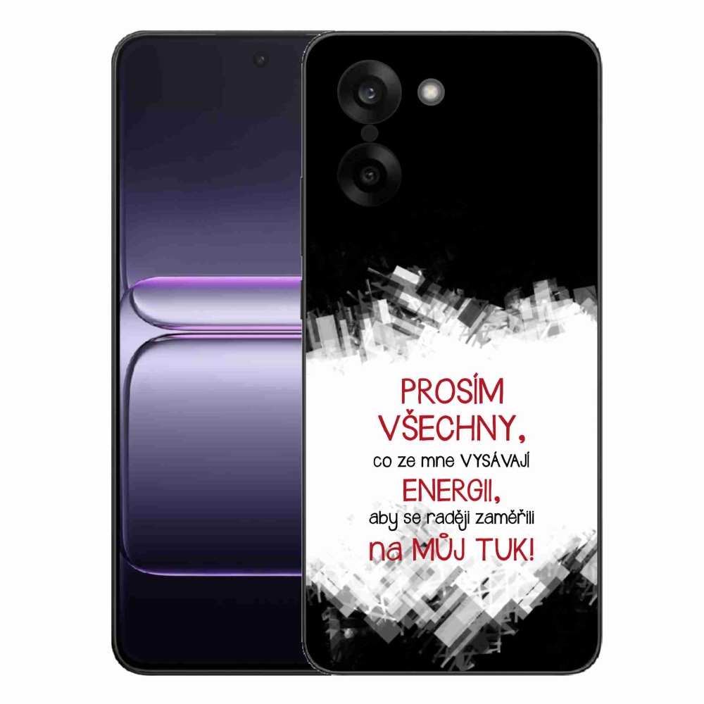 Gélový kryt mmCase na One Plus Nord CE5 - vtipný text 1 červený