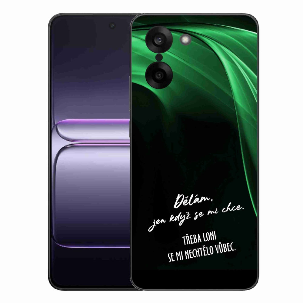 Gélový kryt mmCase na One Plus Nord CE5 - vtipný text 12 čierne pozadie