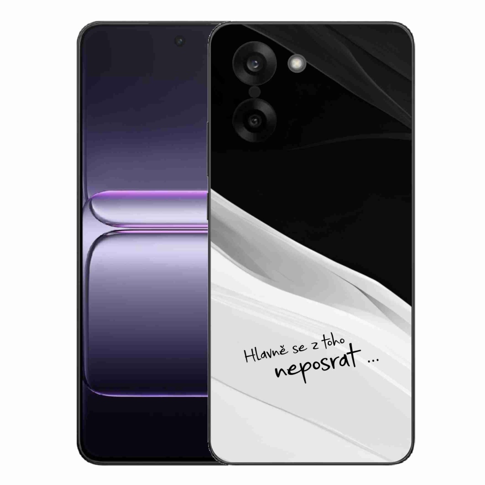 Gélový kryt mmCase na One Plus Nord CE5 - vtipný text 13 bieločierne pozadie
