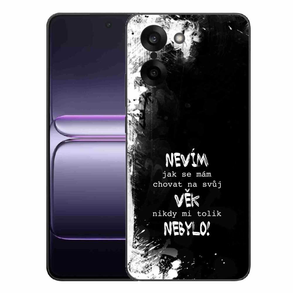 Gélový kryt mmCase na One Plus Nord CE5 - vtipný text 14 čierne pozadie