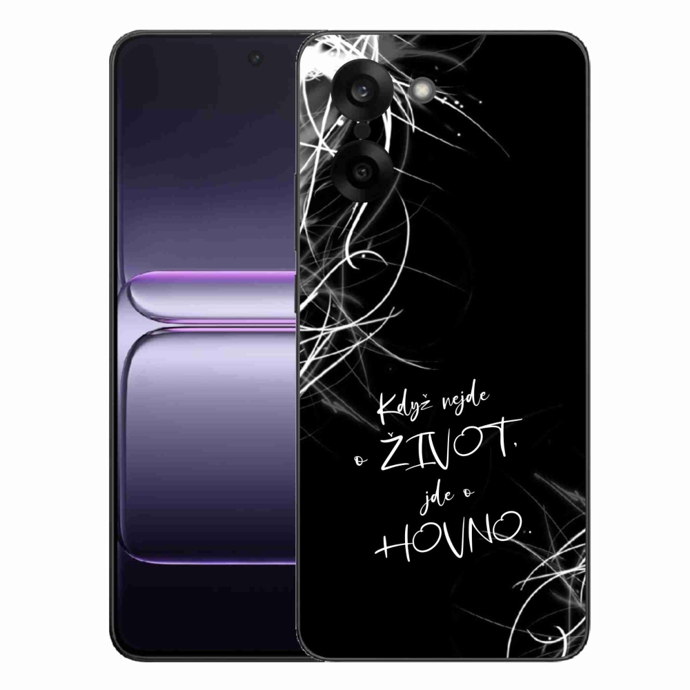 Gélový kryt mmCase na One Plus Nord CE5 - vtipný text 16 čierne pozadie
