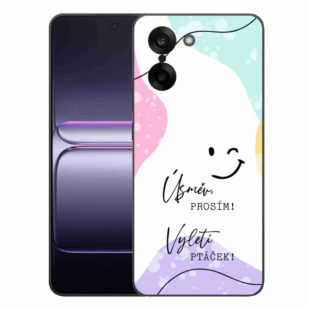 Gélový kryt mmCase na One Plus Nord CE5 - vtipný text 4 biele pozadie