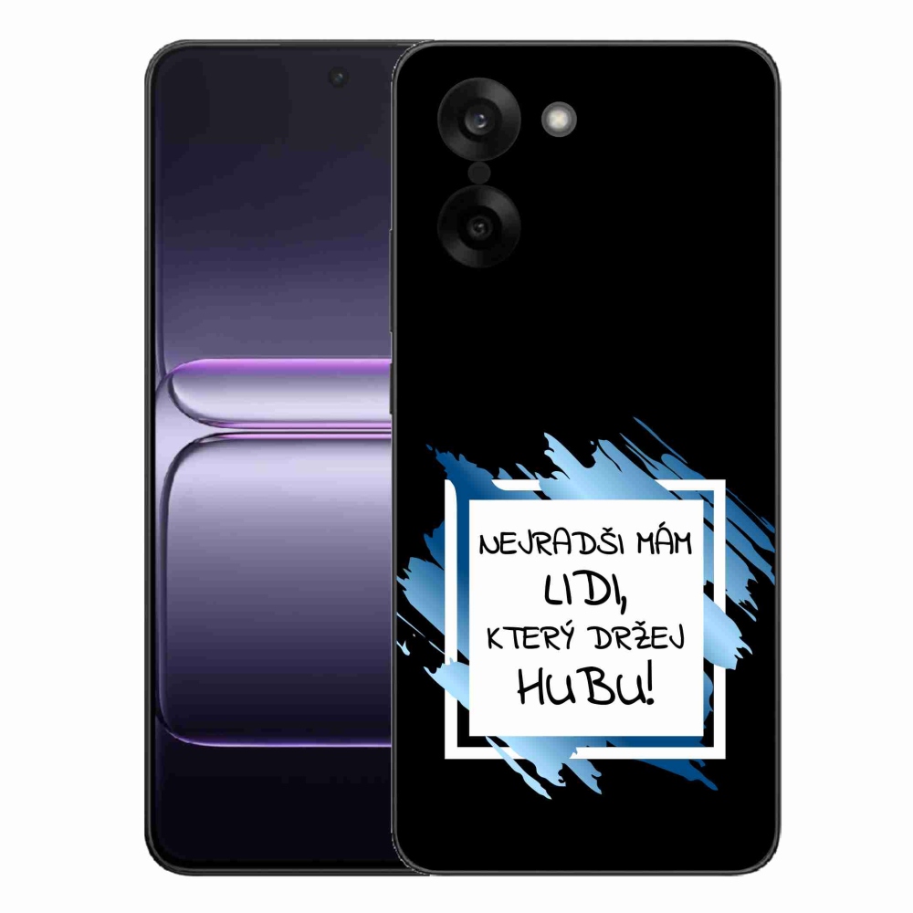 Gélový kryt mmCase na One Plus Nord CE5 - vtipný text 7 bieločierne pozadie