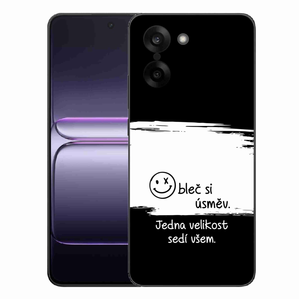 Gélový kryt mmCase na One Plus Nord CE5 - vtipný text 8 bieločierne pozadie