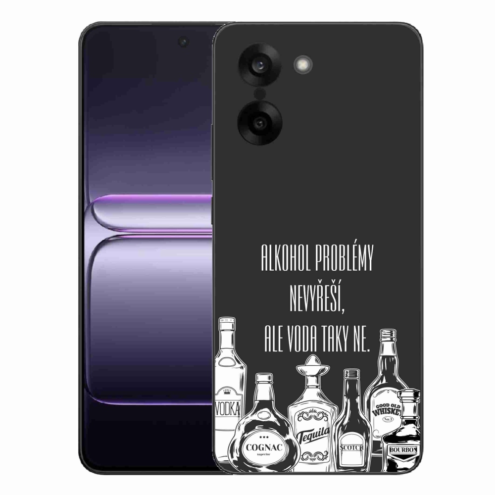 Gélový kryt mmCase na One Plus Nord CE5 - vtipný text čierne pozadie