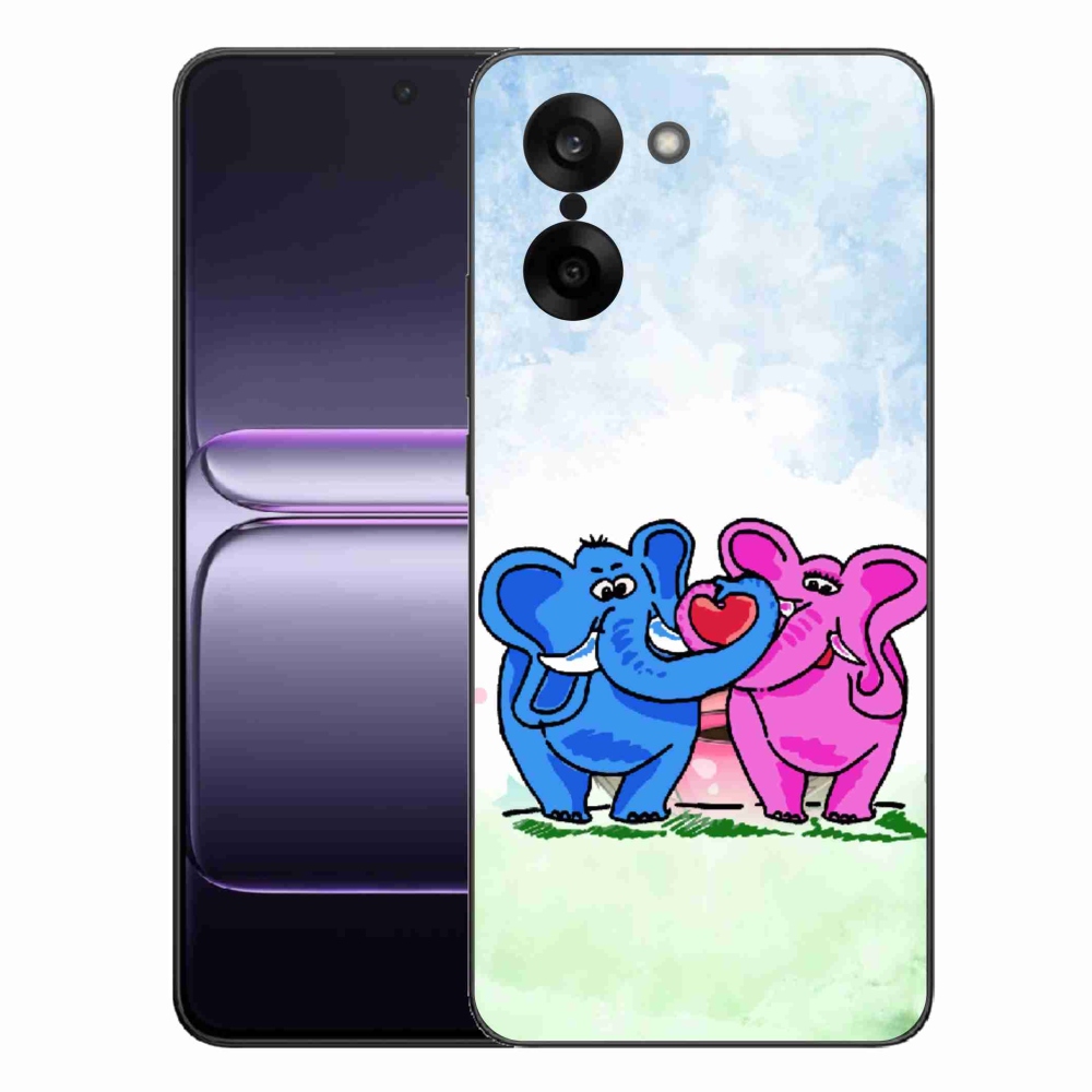 Gélový kryt mmCase na One Plus Nord CE5 - zamilovaní slony