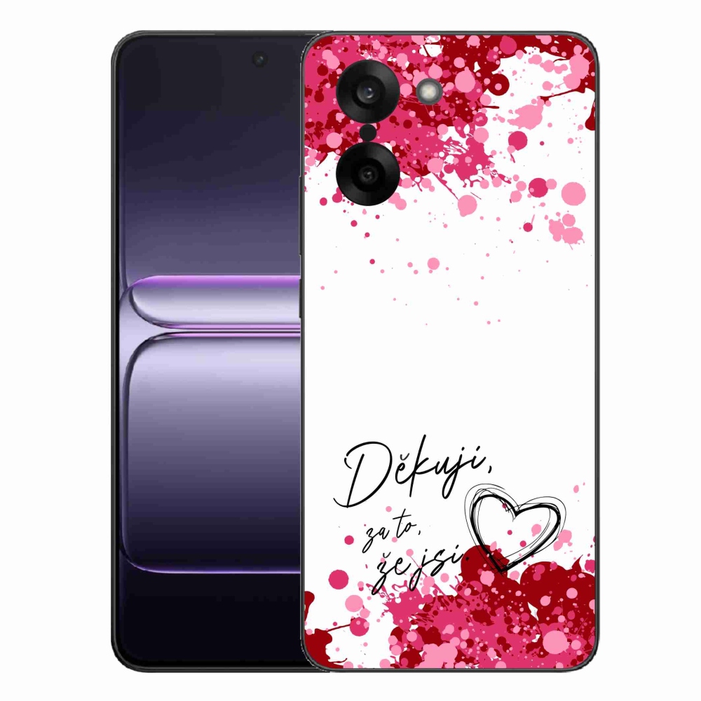 Gélový kryt mmCase na One Plus Nord CE5 - zamilovaný text 2 biele pozadie