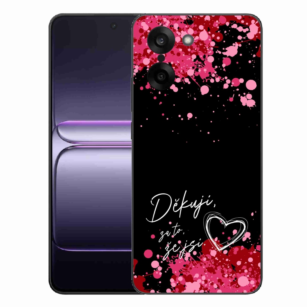 Gélový kryt mmCase na One Plus Nord CE5 - zamilovaný text 2 čierne pozadie