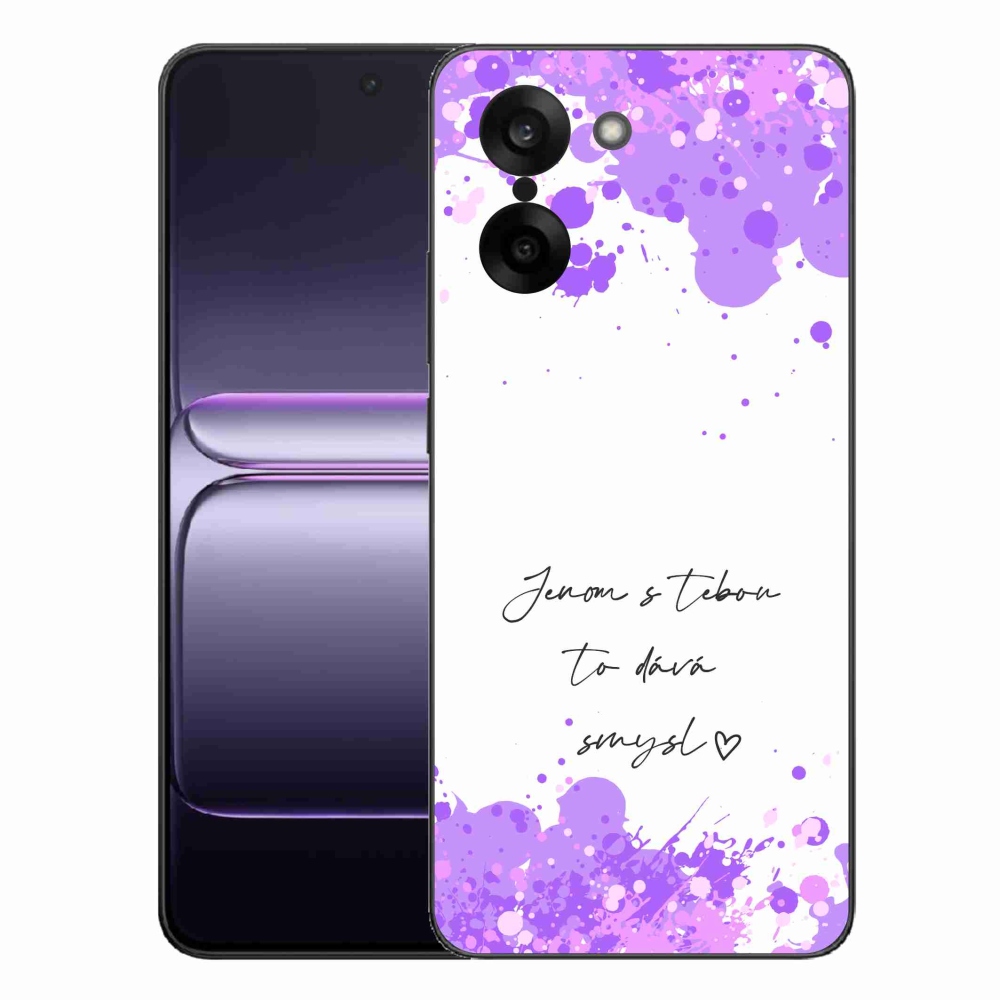 Gélový kryt mmCase na One Plus Nord CE5 - zamilovaný text biele pozadie