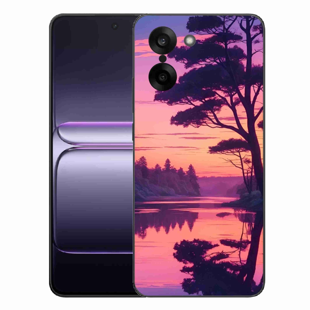 Gélový kryt mmCase na One Plus Nord CE5 - západ slnka nad jazerom