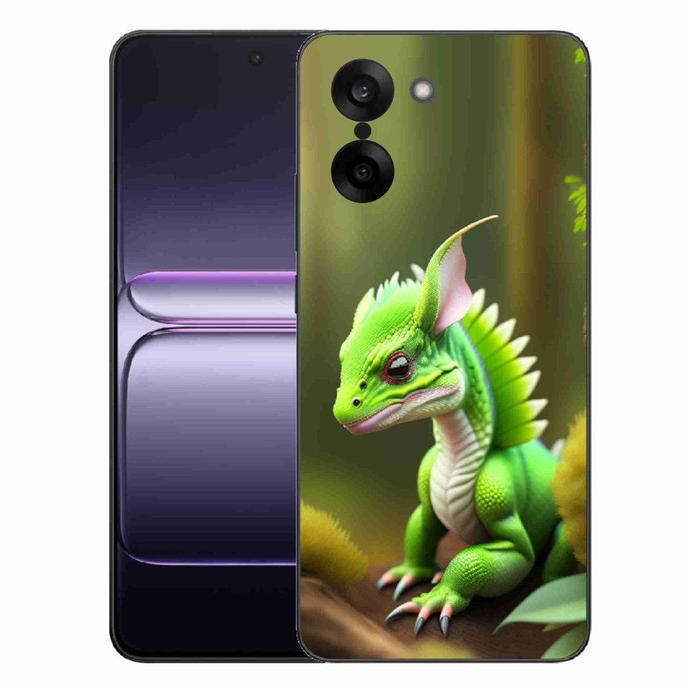 Gélový kryt mmCase na One Plus Nord CE5 - zelený dráčik
