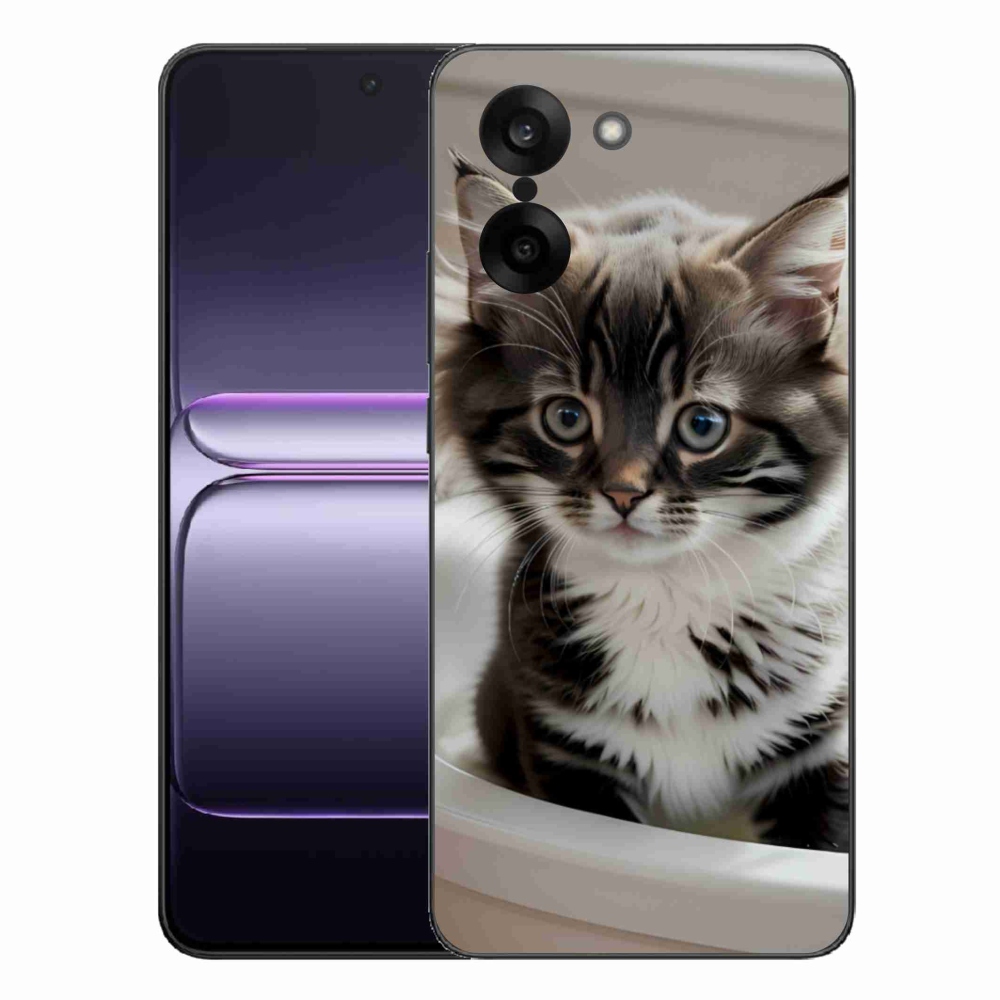 Gélový kryt mmCase na One Plus Nord CE5 - zvedavé mačiatko